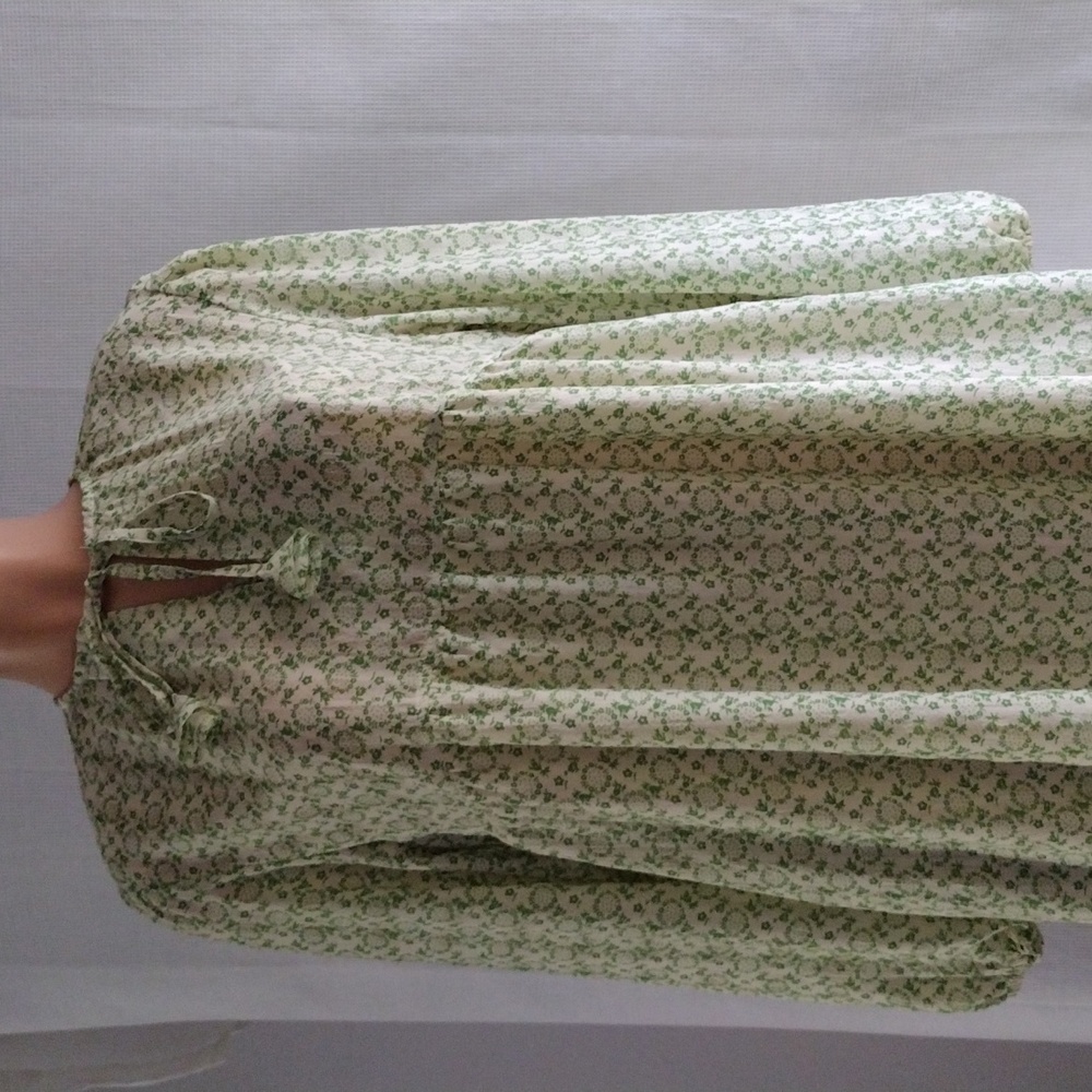 Things Between green flowers maxi dress M
